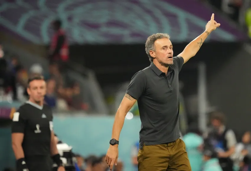 XINHUA Luis Enrique durante la Copa del Mundo Qatar 2022