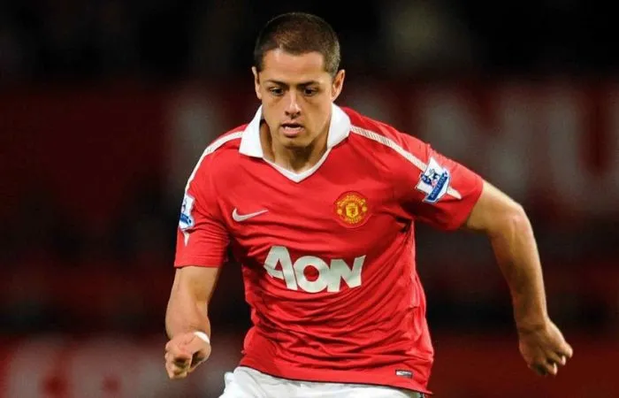 Javier 'Chicharito' Hernández con el Manchester United en 2010
