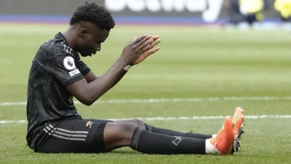 Saka luego del empate ante el West Ham United