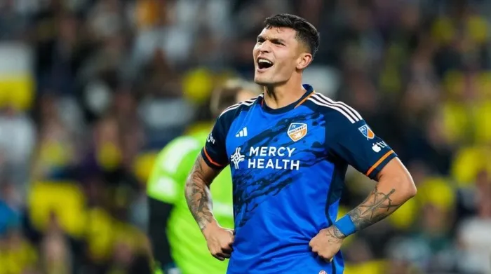 INSTAGRAM @brvndonvazquez Vázquez festejando un gol con el FC Cincinnati