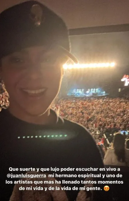 Shakira en el concierto de Juan Luis Guerra en Miami