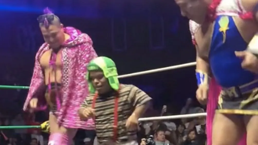 Medio Metro debutó en la Lucha Libre