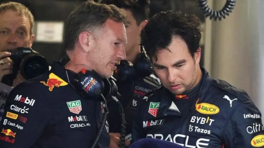 Horner junto a Checo Pérez