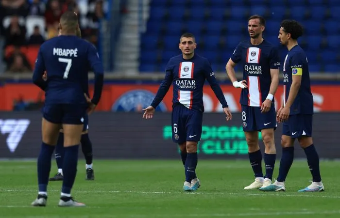 AP Jugadores del PSG ante Lorient