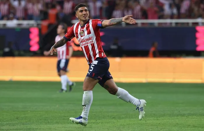 MEXSPORT Víctor Guzmán luego de anotar gol ante Mazatlán