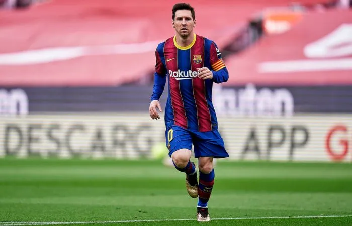 Leonel Messi con el Barcelona en 2020
