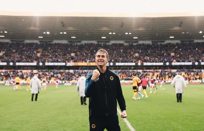 Julen Lopetegui en la victoria ante el Aston Villa