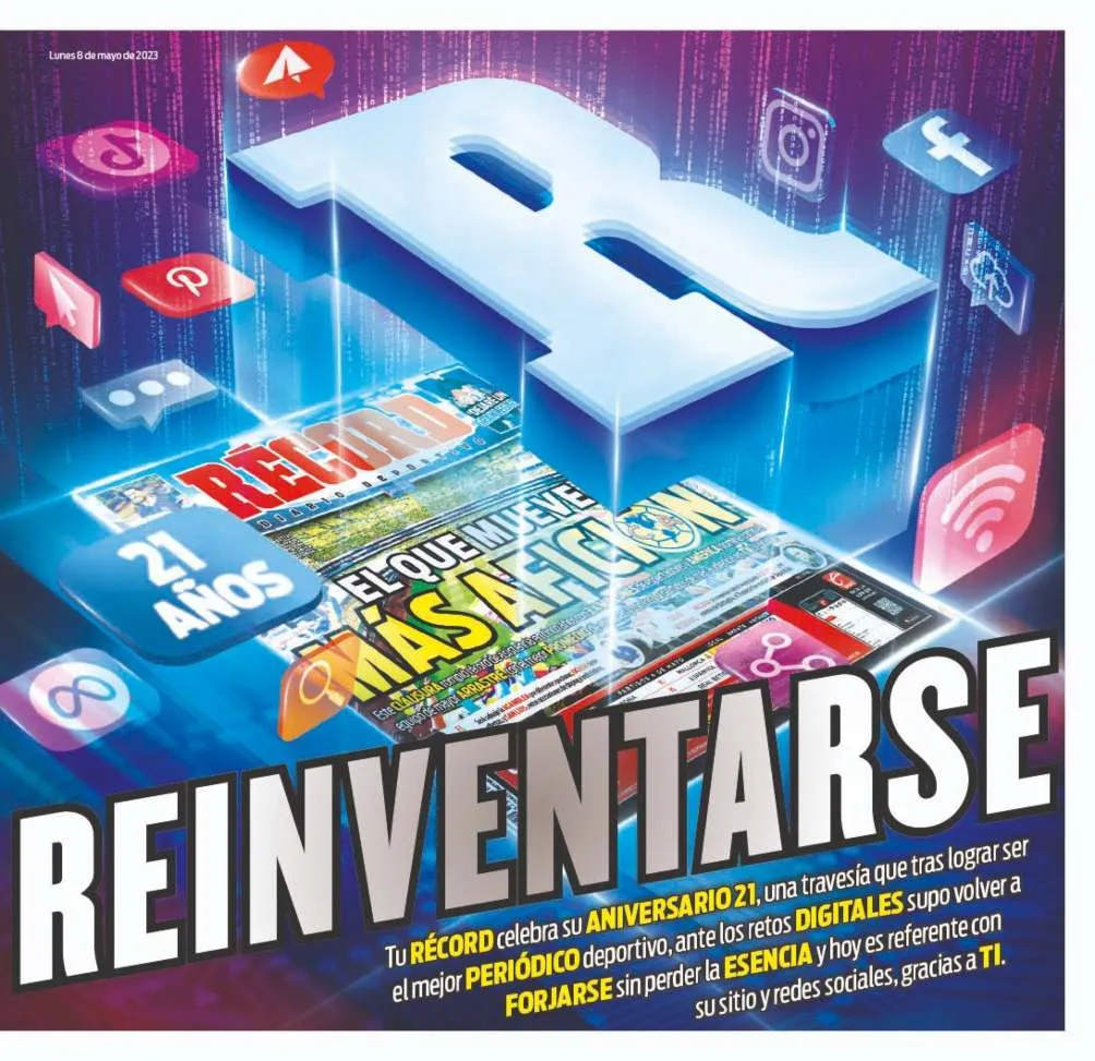 DIARIO RÉCORD Portada RÉCORD 8 de mayo del 2023