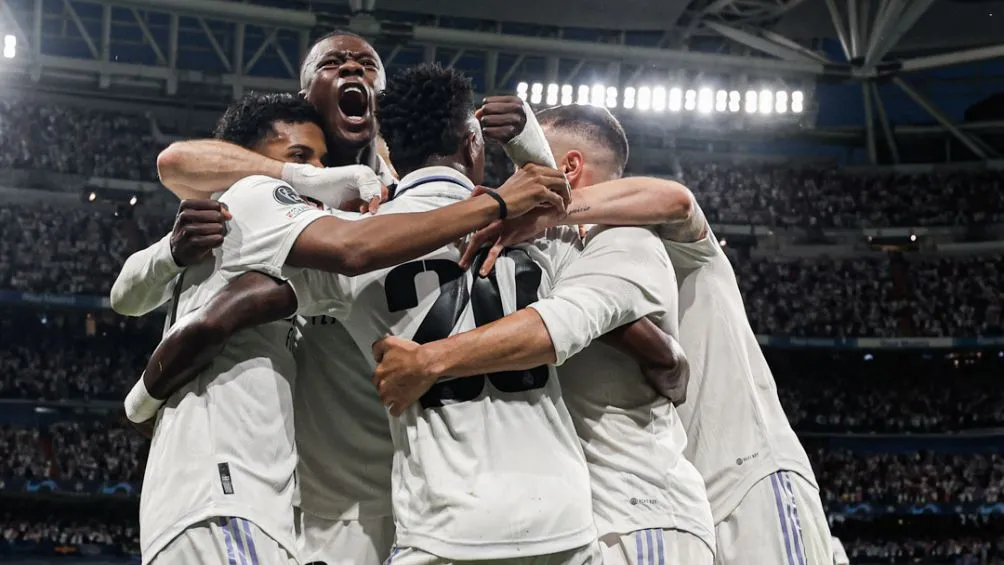 TWITTER: @realmadrid El Madrid celebra el gol ante el Manchester City