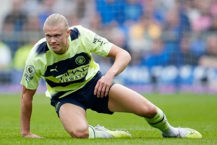 AP Haaland durante el partido