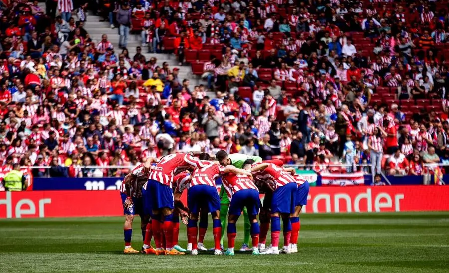 Los titulares del Atleti antes del juego