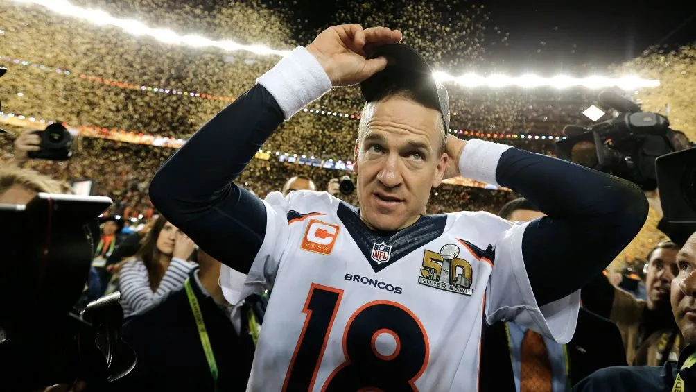 Peyton Manning tras ganar el SuperBowl L