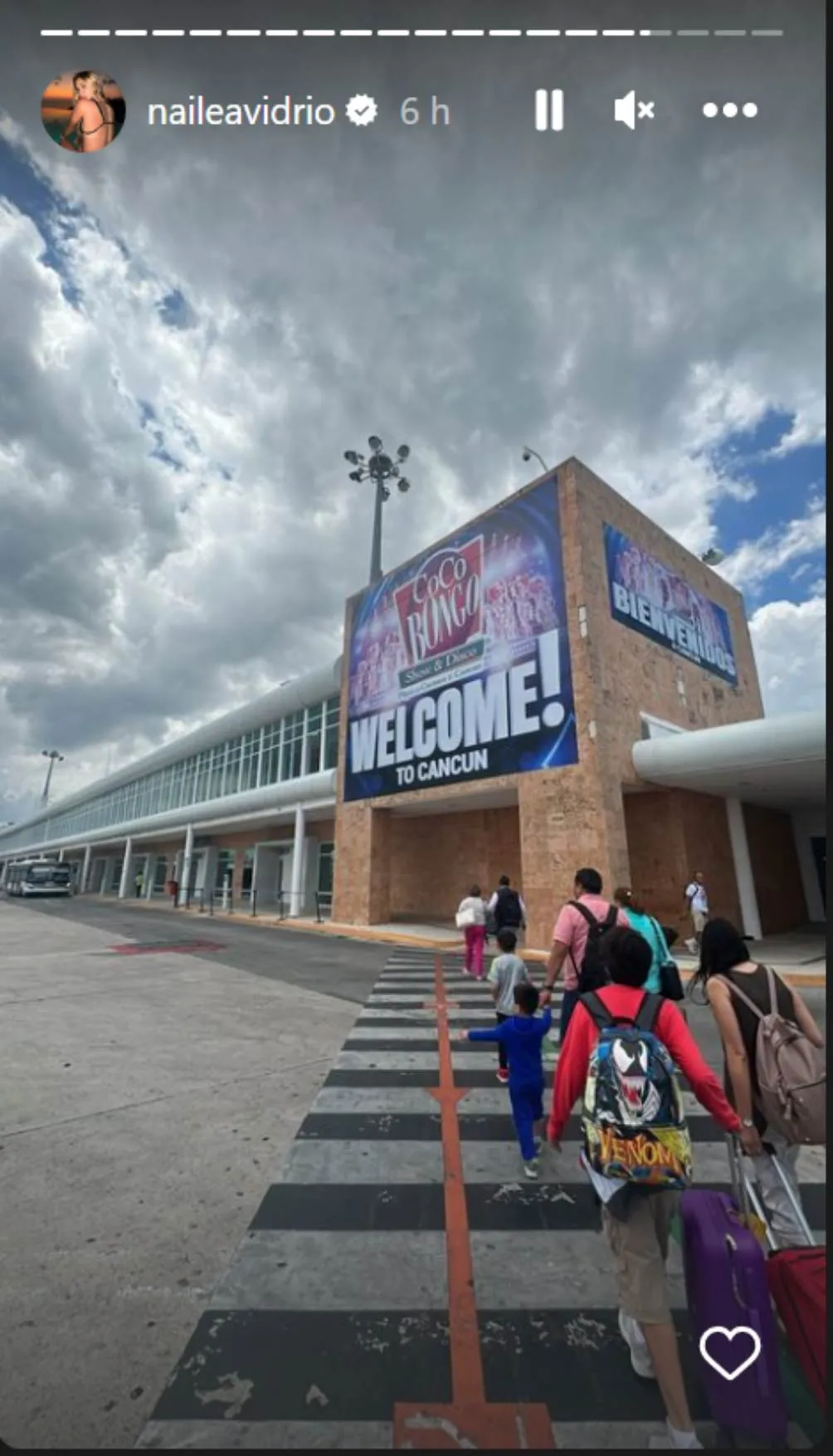 IG | @NAILEAVIDRIO Nailea Vidrio e Israel Reyes llegaron a Cancún