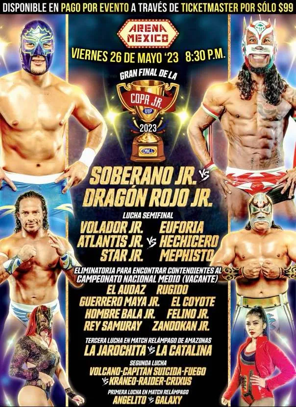 La cartelera de la Copa Jr. de CMLL