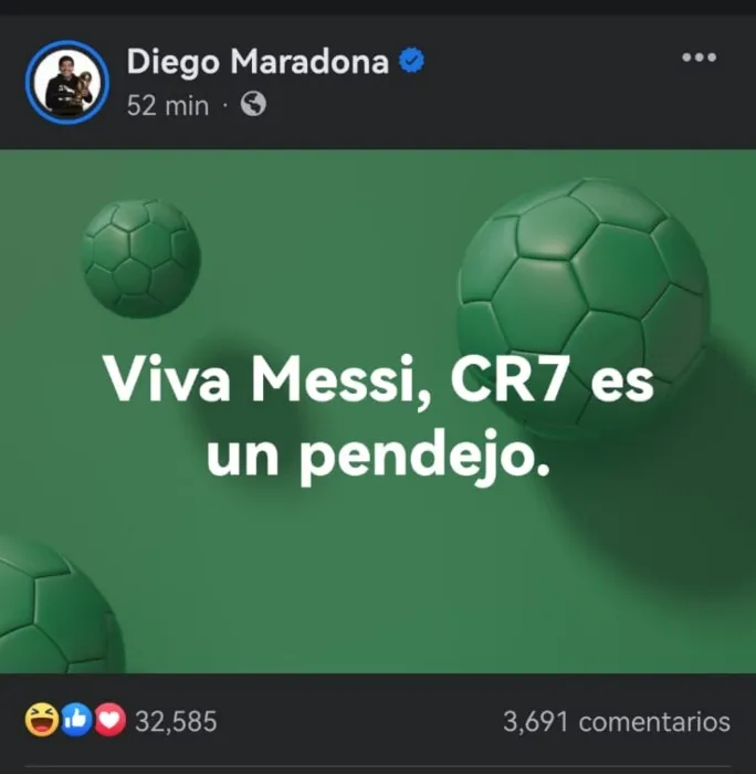 Publicación hecha durante el hackeo