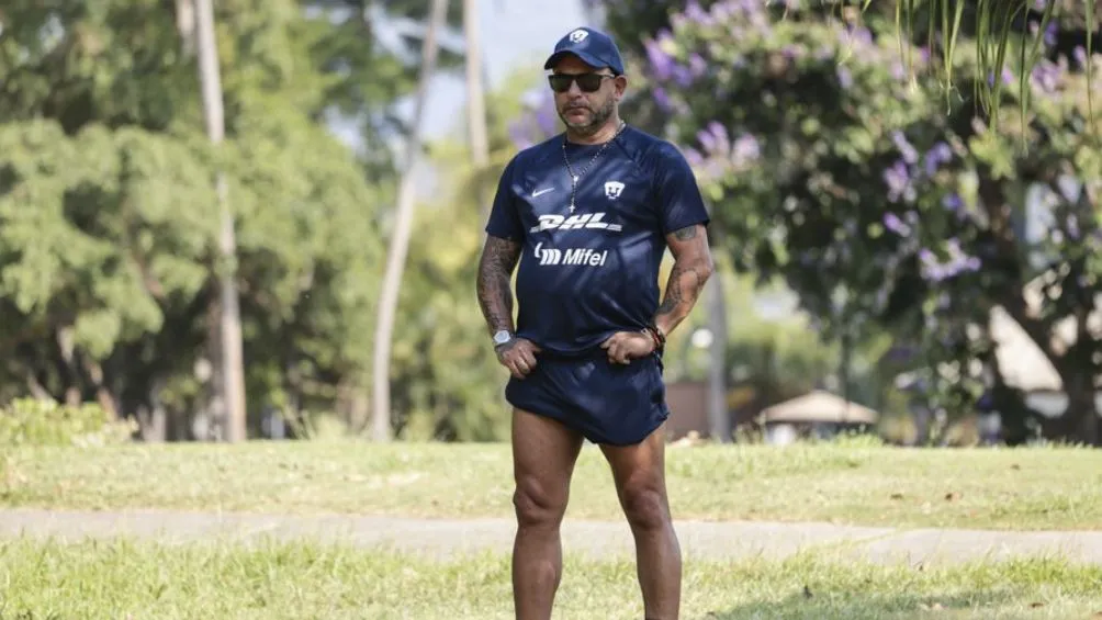 CORTESIA PUMAS Mohamed durante el entrenamiento de este lunes