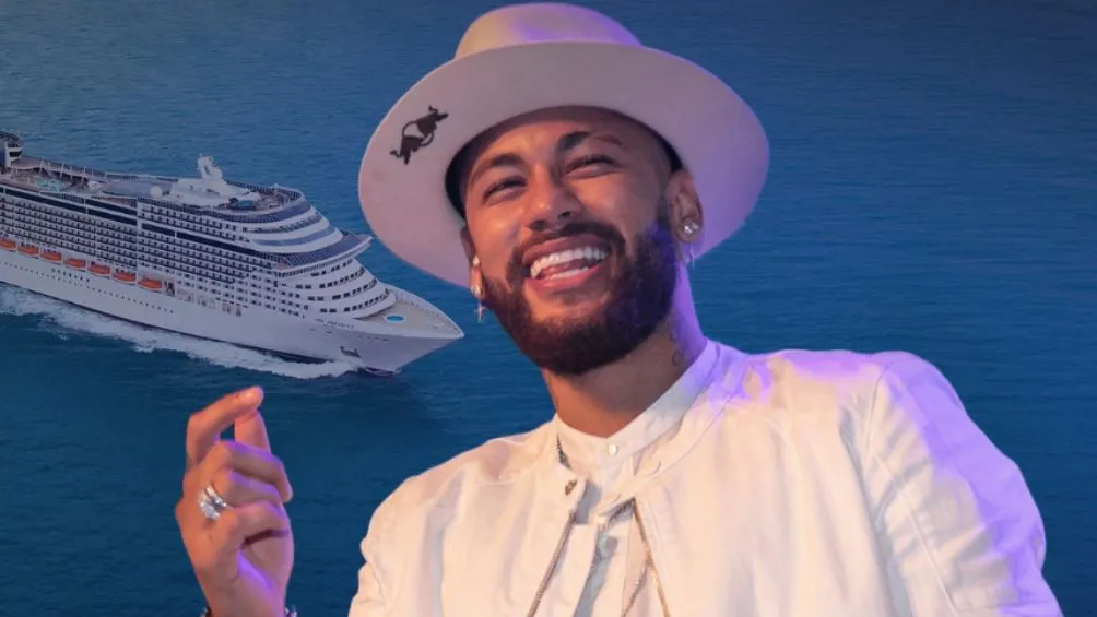 El astro brasileño promocionando su crucero