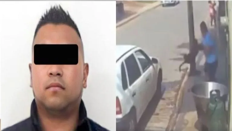 Fue llevado a la FGJ Edomex | Twitter @FiscaliaEdomex/CAPTURA Este sujeto es el señalado por aventar al perrito