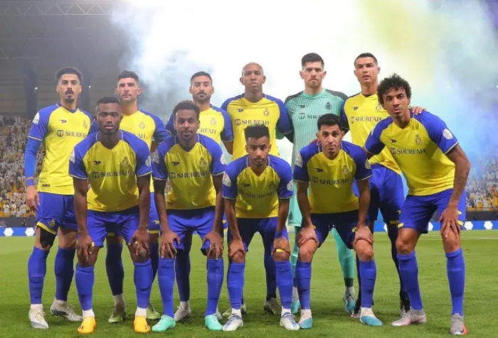 INSTAGRAM @cristiano All Nassr se toma la foto previa al inicio del partido