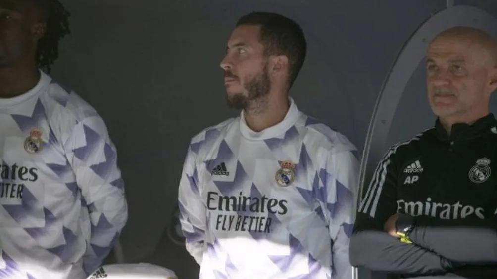 Hazard en la banca del Real Madrid