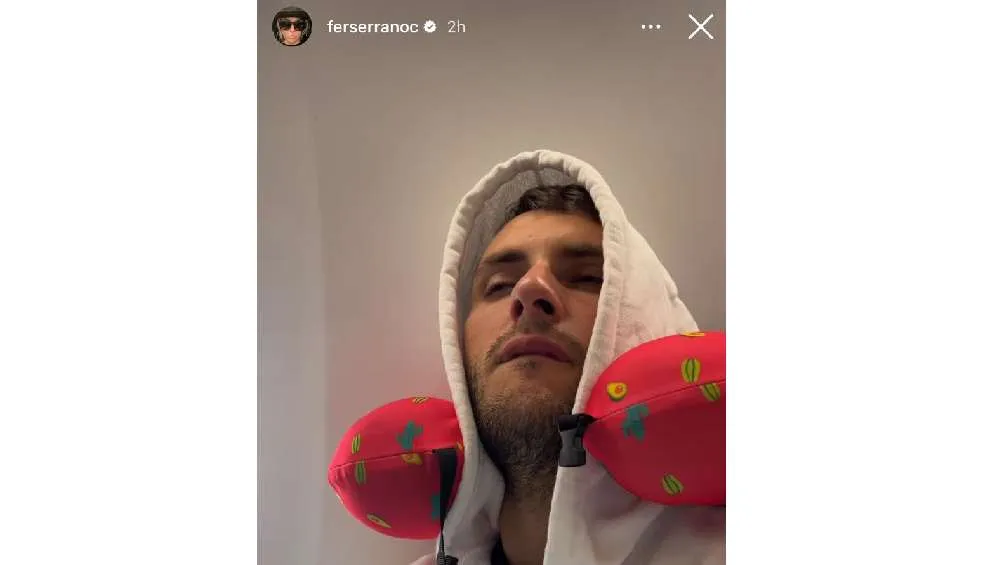 Santi viajó sin preocupaciones en su segundo avión