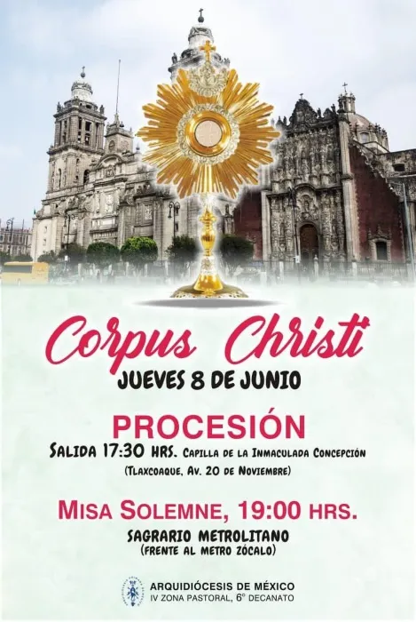 Este jueves 8 de junio es el Día de Corpus Christi