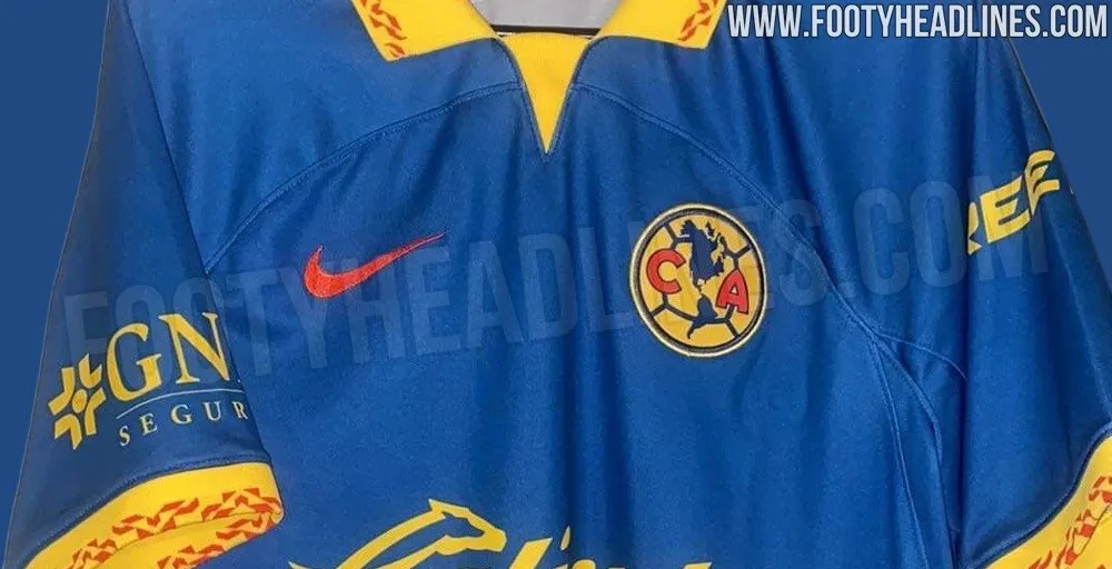 FOOTYHEADLINES Supuesto uniforme de visita del América 2023-2024