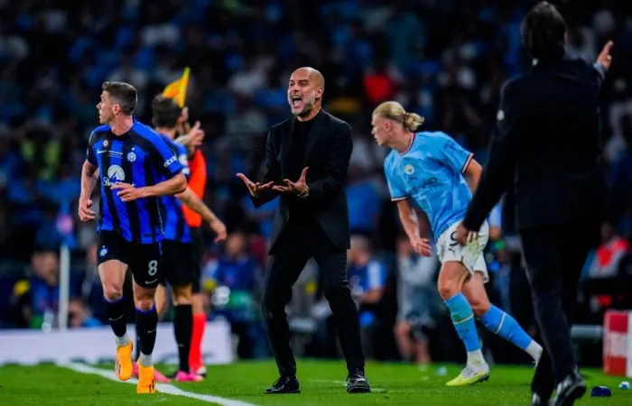 Pep Guardiola en la Final ante Inter de Milan