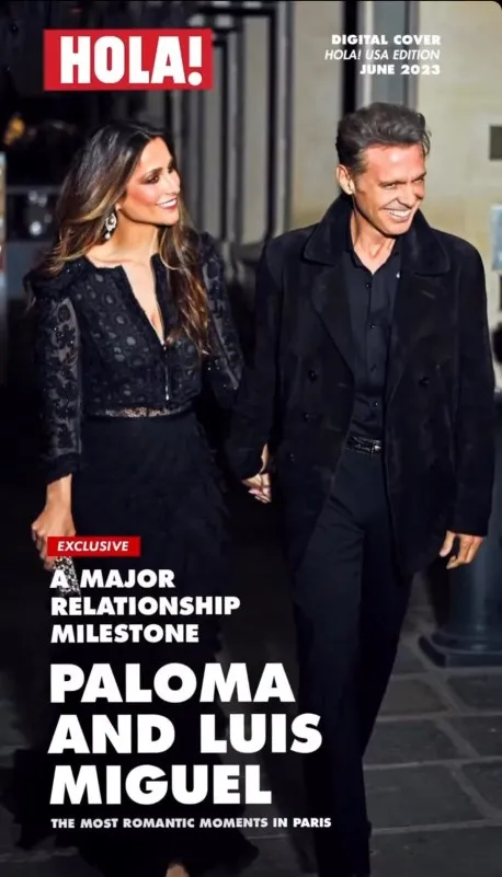 Luis Miguel y Paloma Cuevas agarrados de la mano