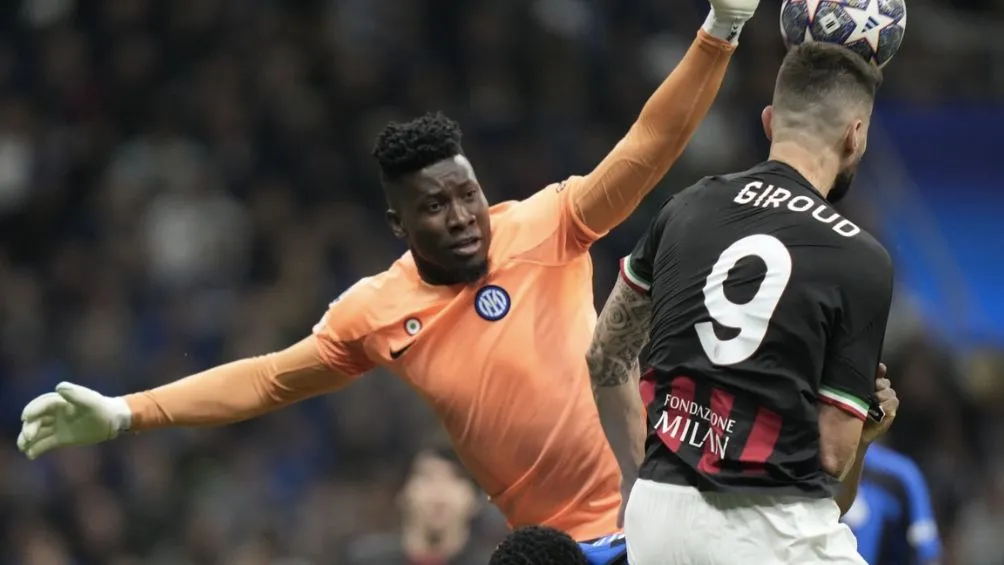 Onana durante un encuentro ante el AC Milan