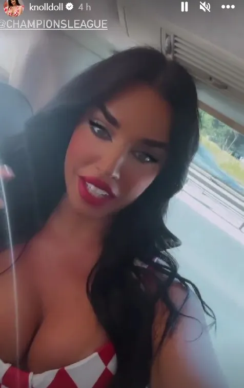 INSTAGRAM: @IvanaKnoll Ivana Knoll presencia el Inter vs Manchester City