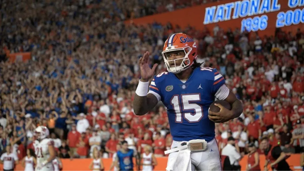 Los Gators durante un partido de NCAA