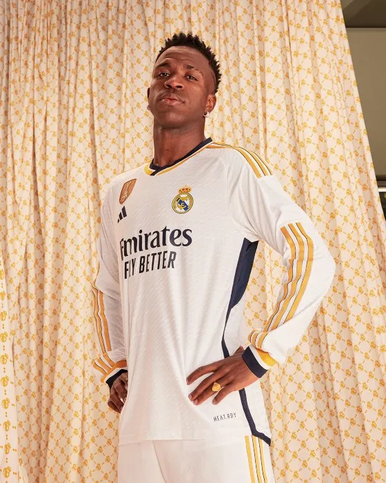 Vinicius en la presentación nueva indumentaria del Real Madrid