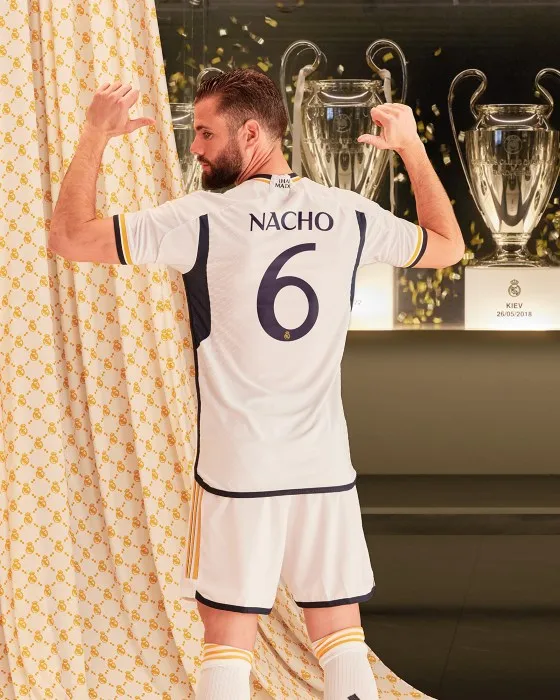 Nacho en la presentación nueva indumentaria del Real Madrid