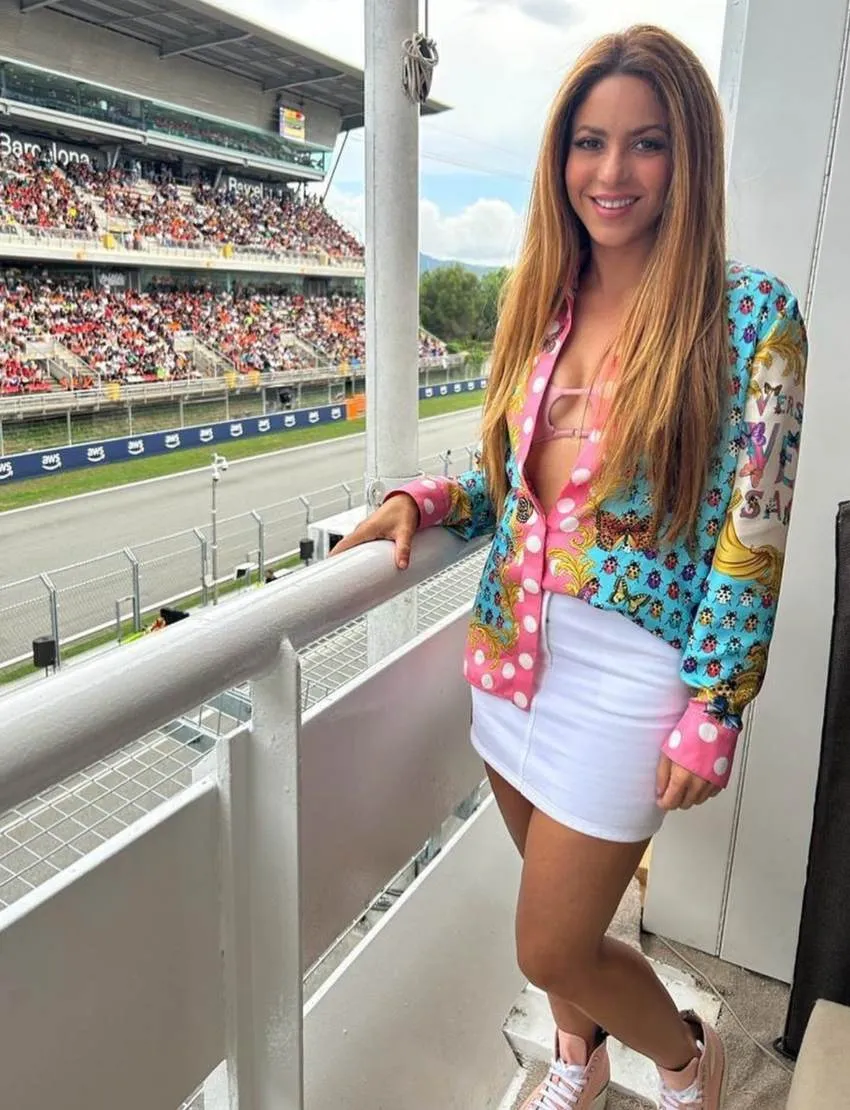 Shakira en un GP de la F1