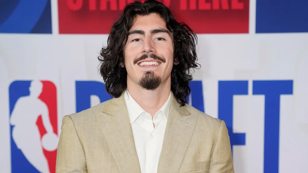 Jaime Jaquez Jr. al llegar al Draft de la NBA