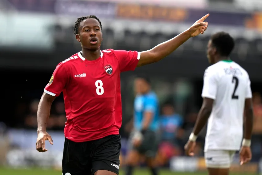 Trinidad y Tobago en celebración de gol