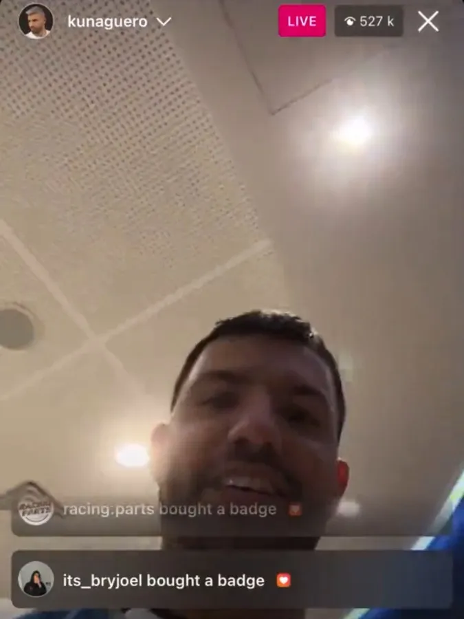 'Kun' Agüero burlándose de Camavinga en un live