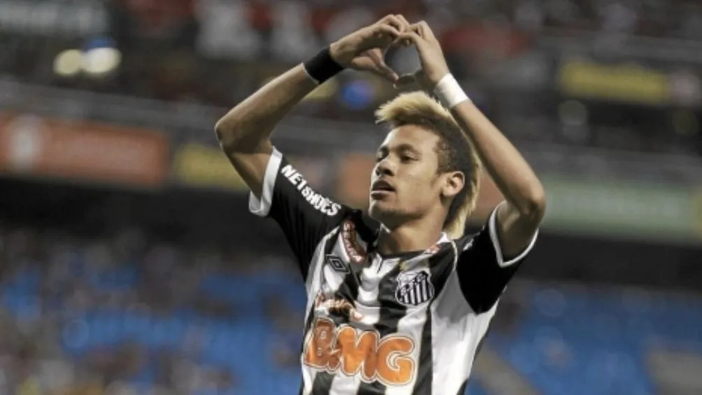 Ney en su etapa con el Santos