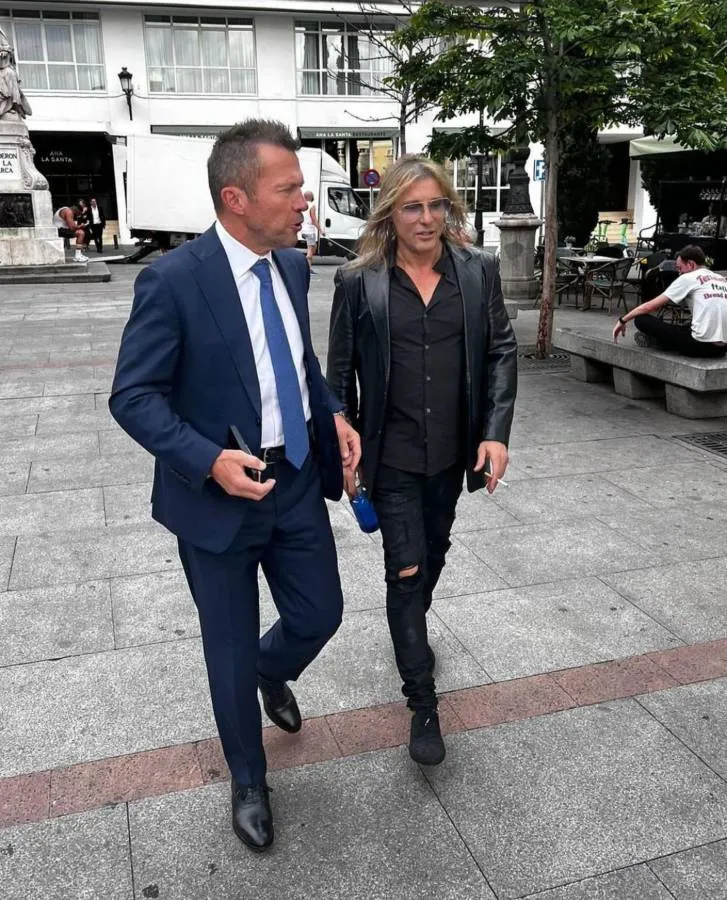 Claudio Caniggia con Lothar Matthaus