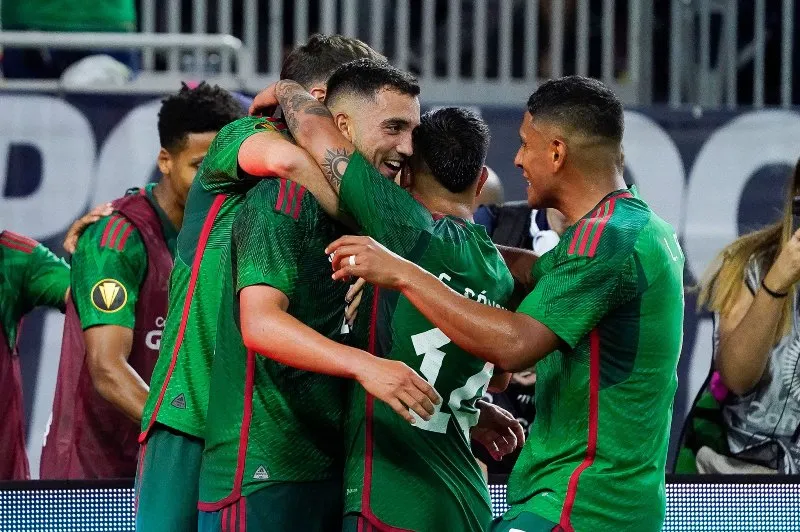 TWITTER @miseleccionmx Selección Mexicana celebrando el triunfo en Copa Oro