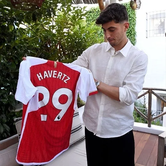 Havertz con los nuevos colores de su equipo