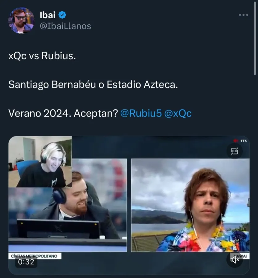 Ibai propone el Estadio Azteca para la Velada 4