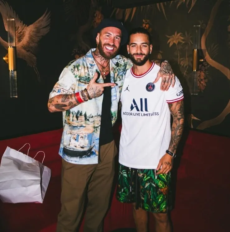 Sergio Ramos con Maluma