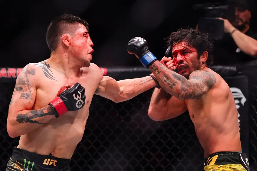 Moreno en su derrota ante Pantoja