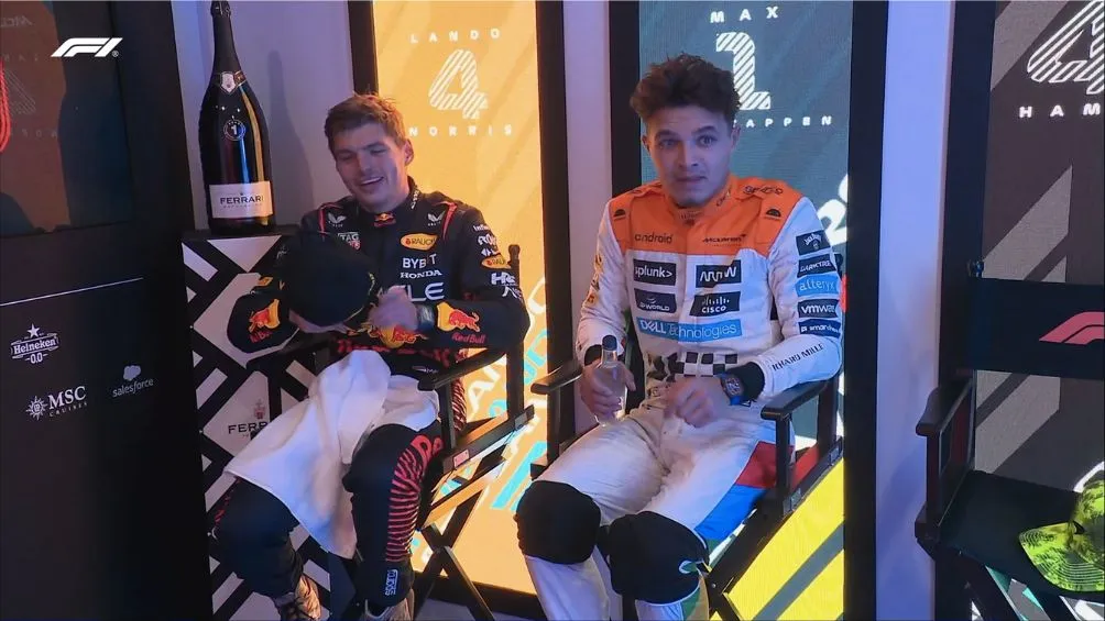 Verstappen y Norris tras el GP de Silverstone