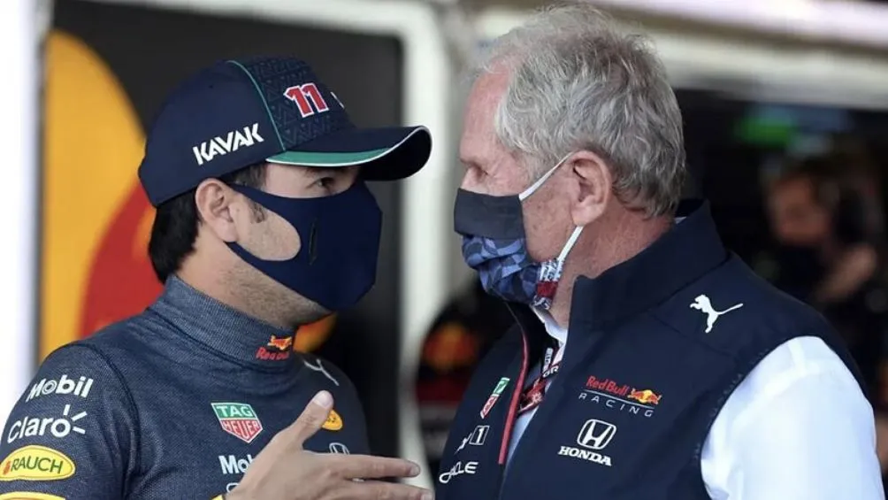 Checo con Helmut Marko