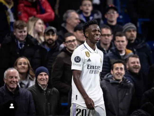 Vinicius en un partido con Real Madrid
