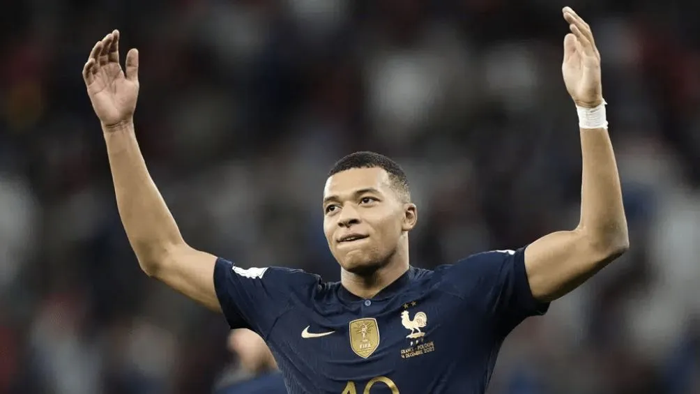 Mbappé con la selección de Francia