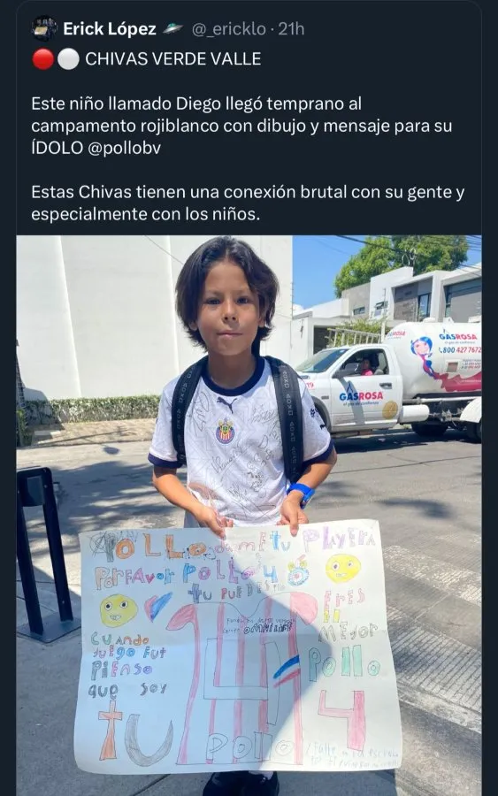 Niño fanático de Antonio Briseño